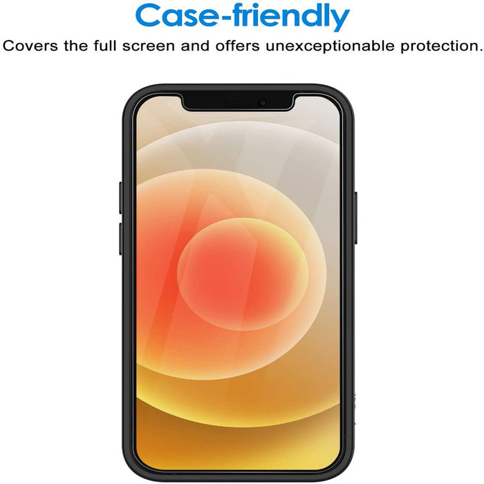 Privacy Screen Protector for iPhone 12 Pro, Anti-Spy Tempered Glass and Camera Lens Protector, 6-Pack 