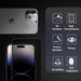 Privacy Screen Protector + Camera Lens Protector for iPhone 14 Series - [2 + 2 Pack] Anti-Scratch 9H Tempered Glass Film