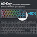 Unleash Precision: T63 Gaming Keyboard with Blue Switches, Bluetooth/2.4G/Wired, RGB Backlit, Ultra-Compact 63 Keys Mini Office Keyboard for Windows Laptop PC Gamer Typists (Black)