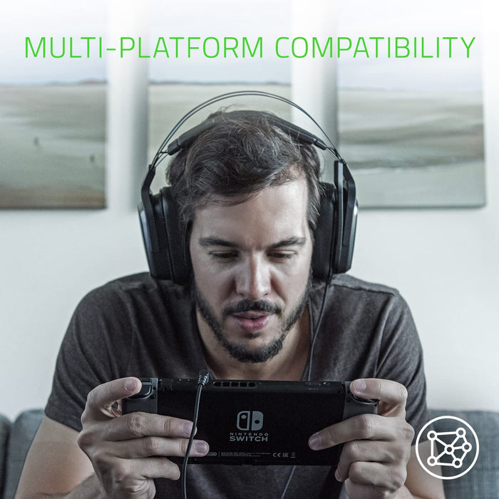 Tiamat 2.2 V2 Gaming Headset: Dual Subwoofers, In-Line Audio Control, Rotatable Boom Mic - PC Compatible - Classic Black (Model: RZ04-02080100-R3U1)