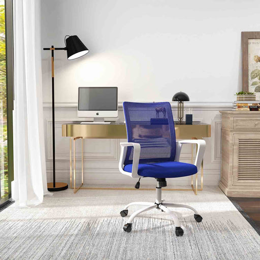 Office Chair - Ergonomic Desk Chair - Computer Chair: Home Office Desk Chair with Wheels, Mesh Design, Rolling Task Chair with Armrests, Mid Back Support