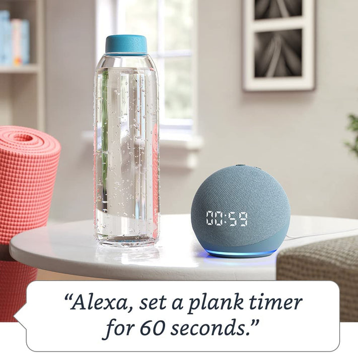 Echo Dot (4th Gen) - Smart Speaker with Clock and Alexa - Glacier White