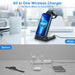 Ultimate 3-in-1 Wireless Charging Station: 23W Fast Charging Dock for iPhone 15/14/13/12/11 Pro Max, AirPods 3/2/Pro, and Samsung Phones - Compatible with iWatch Series 8/7/6/5/SE/4/3/2