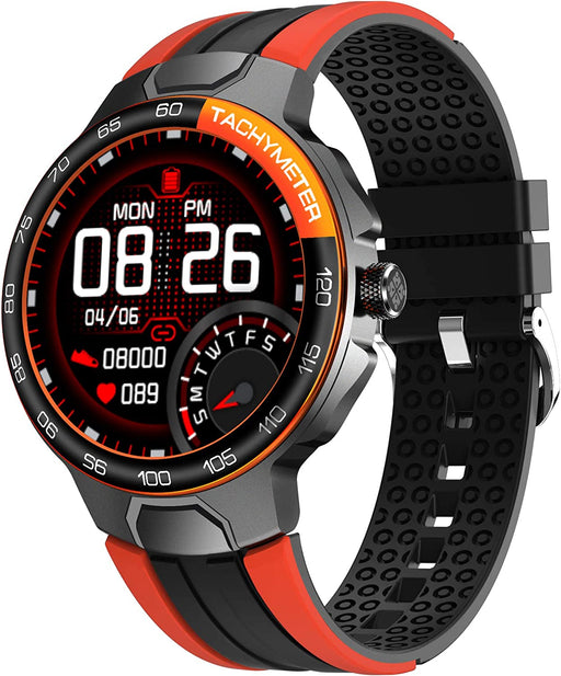 Fitness Tracker Smart Watch for Men and Women - Waterproof Fitness Watch with 24 Sport Modes (Orange) - Heart Rate Monitor Watch for Android and iOS Phones