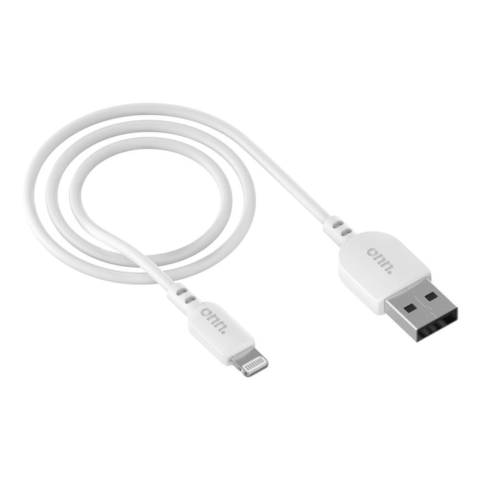 SwiftConnect Lightning to USB Cables - White, 3 Ft, 2 Pack: Fast and Reliable Charging for Your Devices