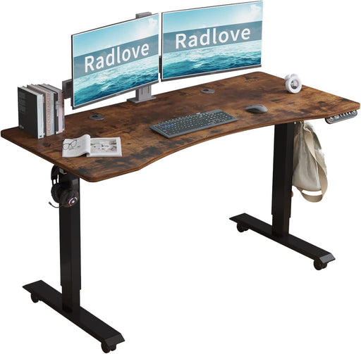 Electric Standing Desk - Height Adjustable Computer Desk with Splice Board and Under Desk Storage - Ideal for Home Office Desks and Sit-Stand Workstations