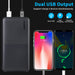 PowerMax Pro 50,000mAh Large Capacity Portable Charger - Dual USB Output Ports, USB-C High-Capacity External Battery Pack Compatible with iPhone, Samsung, iPad, and More
