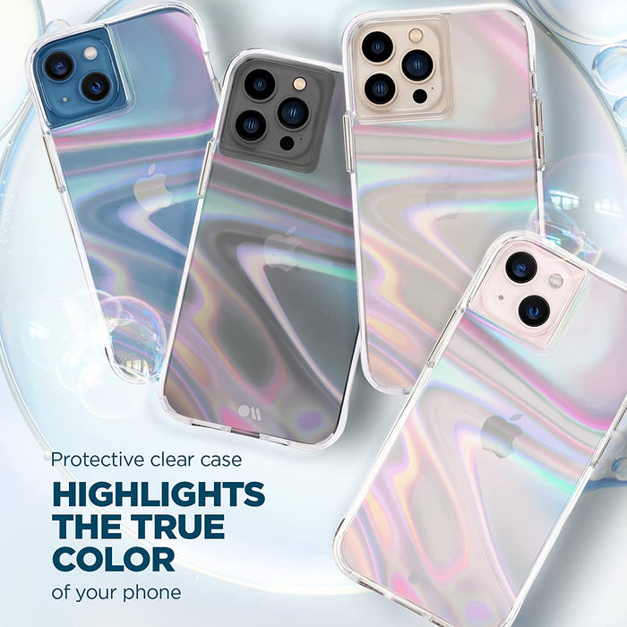 BubbleBurst iPhone 13 Pro Case - 10FT Drop Protection, Wireless Charging Compatible - Luxury Cover with Iridescent Swirl Effect for iPhone 13 Pro 6.1" - Anti-Scratch, Shockproof Materials