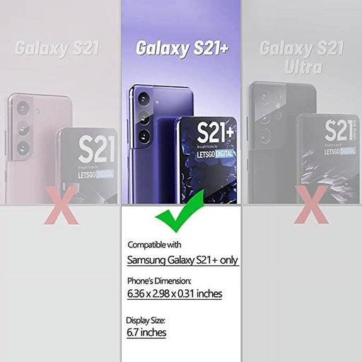 [2+2 Pack] Premium Tempered Glass Screen Protector for Samsung Galaxy S21 Plus 5G - Ultrasonic Fingerprint Compatible, HD Clear, Case Friendly, with Bonus Camera Lens Protector