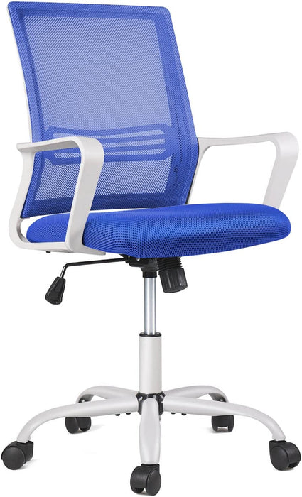 Office Chair - Ergonomic Desk Chair - Computer Chair: Home Office Desk Chair with Wheels, Mesh Design, Rolling Task Chair with Armrests, Mid Back Support