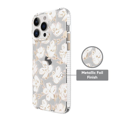 Elegant Floral White Whisp Phone Case for iPhone 14 Pro