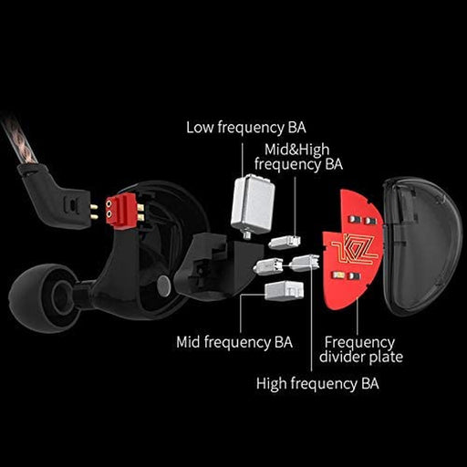 KZ AS10 Pure 5 Balanced Armature 5BA Earphone - Musician In-Ear Monitor Headphone - High Fidelity HiFi Headset (With Microphone, Green)