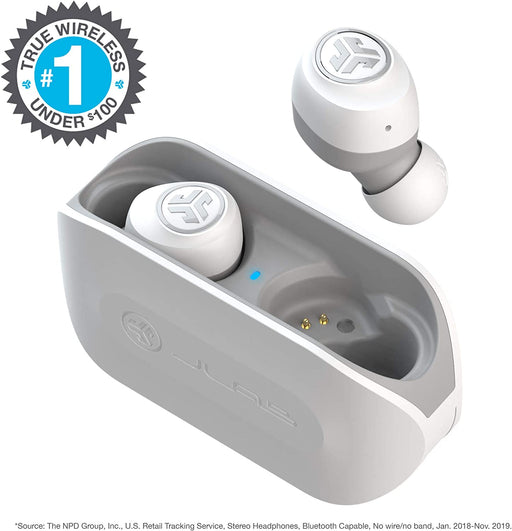 Go Air True Wireless Bluetooth Earbuds + Charging Case, Dual Connect, IP44 Sweat Resistance, Bluetooth 5.0 Connection, 3 EQ Sound Settings Signature, Balanced, Bass Boost (White)