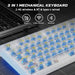 Ultimate Freedom: Wireless Mechanical Keyboard - 3-in-1 Hot Swappable RGB Mechanical Gaming Keyboard with Transparent Keycaps, 17 RGB Modes, 19 Side Light Modes, 87 Keys Anti-Ghosting for Windows Mac PC Gamers