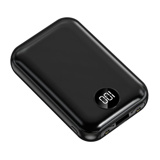 SurvivorCharge 10,000mAh Portable Power Bank - Outdoor Emergency External Battery Pack with Dual USB Outputs and Dual LED Lights for Cell Phone - Black